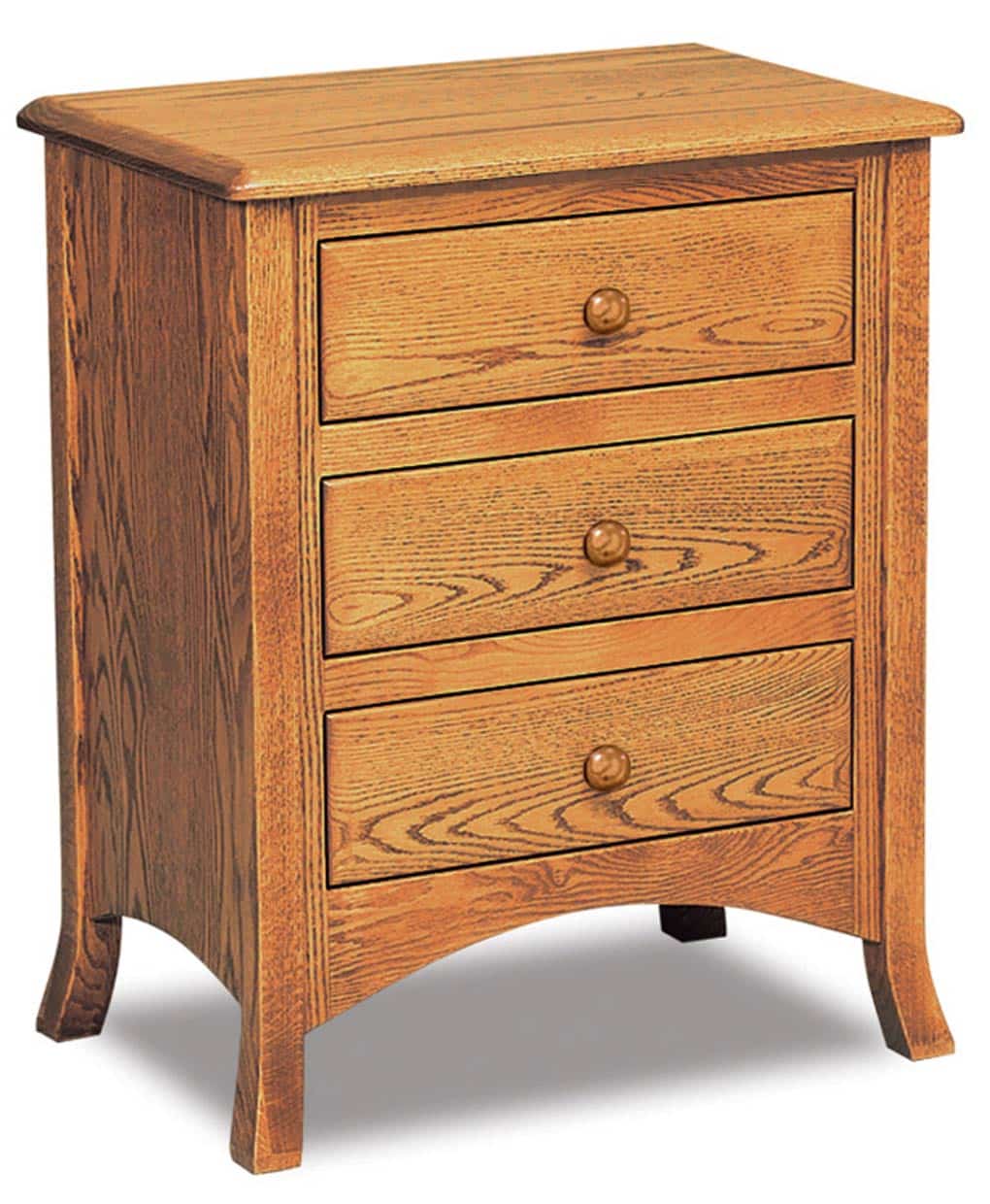 Carlisle Taller 3 Drawer Nightstand (27) Amish Direct Furniture