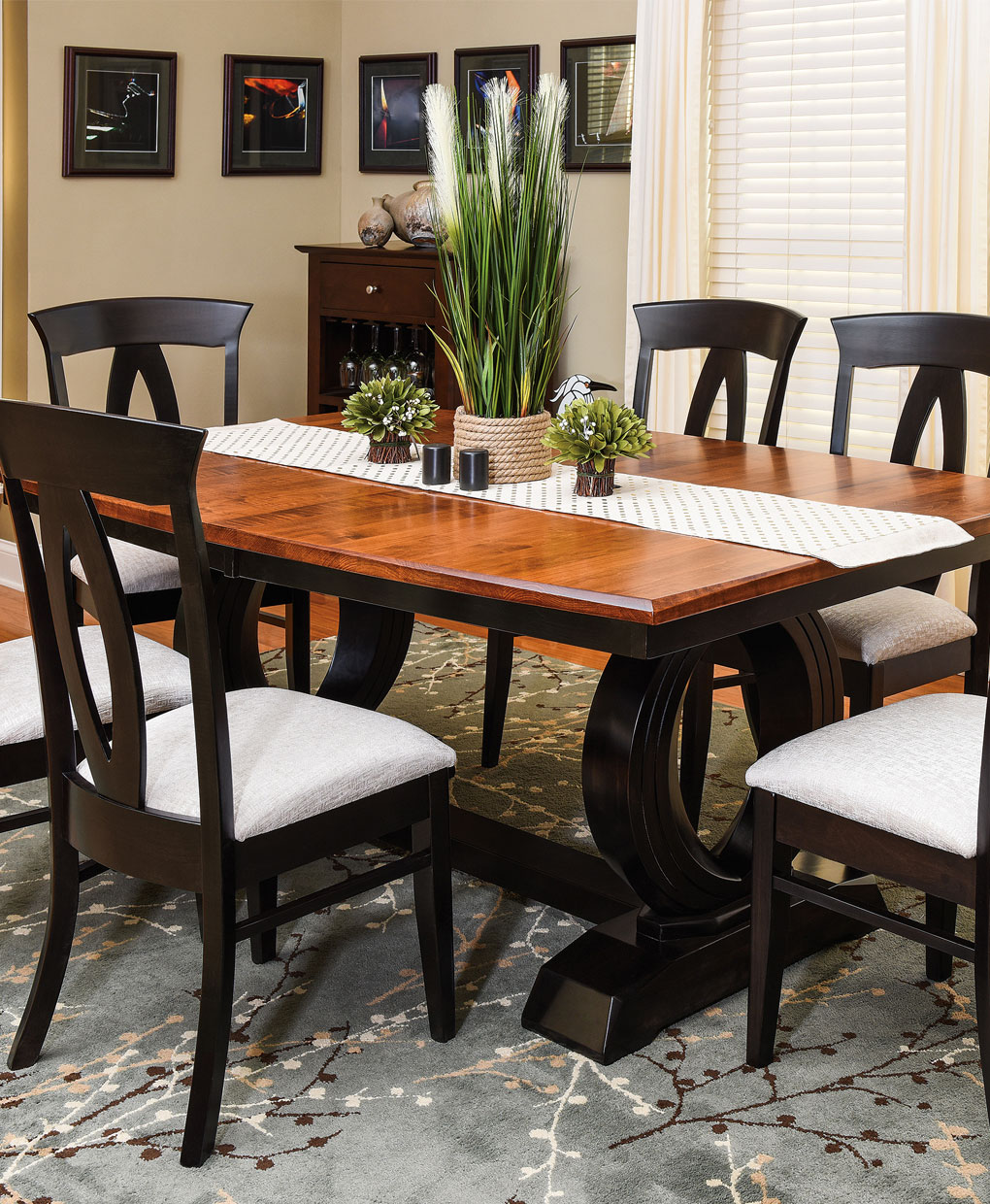 Amish Dining Table, Solid Maple Dining Room Table And Chairs