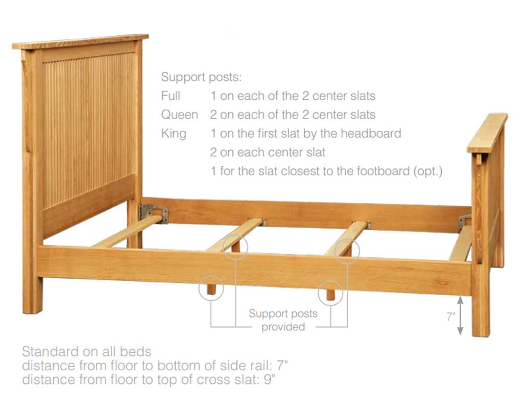 Elliot Amish Bed Direct Furniture, How To Put A Wooden Bed Frame Together With Center Support