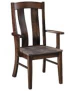 Amish Laurie Arm Chair [Brown Maple with a Briar frame and Antique Slate seat.]