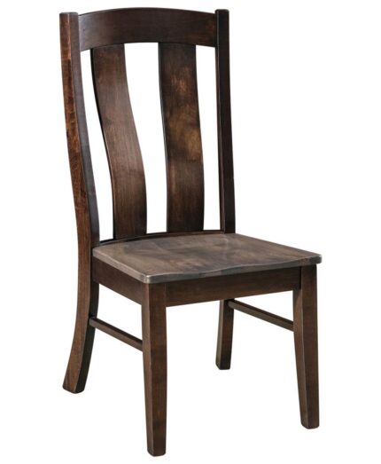 Amish Laurie Side Chair [Brown Maple with a Briar frame and Antique Slate seat.]