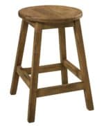 Oakley Amish Stationary Bar Stool [Brown Maple with Distressed Weathered Log stain.]