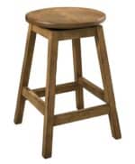 Oakley Amish Swivel Bar Stool [Brown Maple with Distressed Weathered Log stain.]