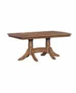 Amish made Baytown Double Pedestal Table [Brown Maple with an Almond finish]