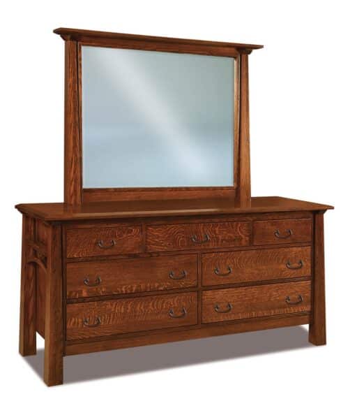 Amish Artesa 7 Drawer Dresser with Optional JRA-046 Mirror