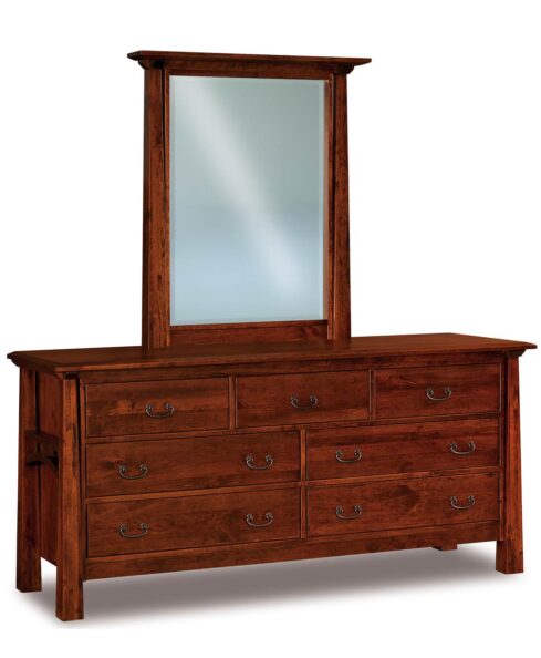 Amish Artesa 7 Drawer Dresser with Optional JRA-030-1 Mirror