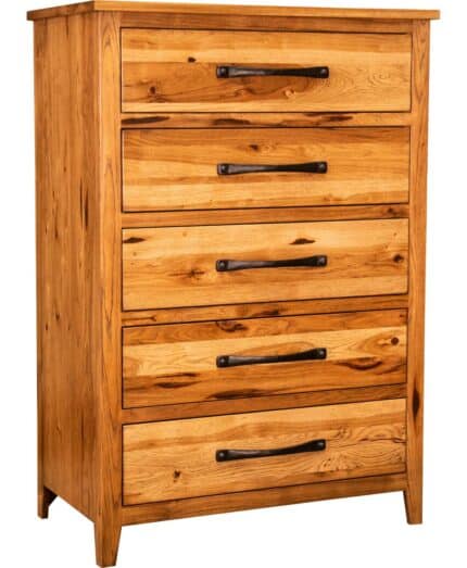 Amish Ridgecrest Flush Mission Mountain Master Chest [Shown in Rustic Hickory with a Golden Harvest Finish]