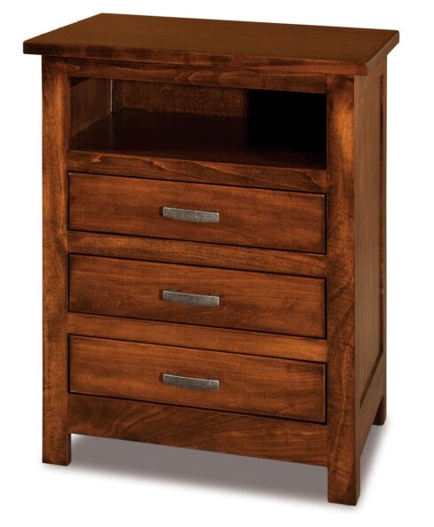 Flush Mission 3 Drawer Nightstand with Opening