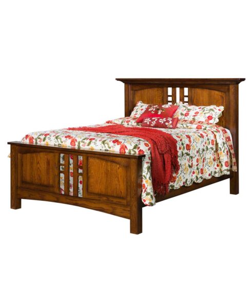 Kascade Amish Bed [Shown in Oak with Michael's Cherry stain and Burnishing]