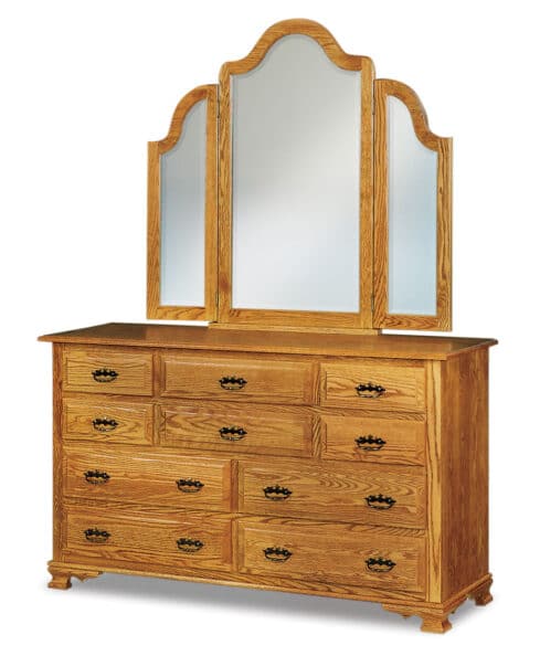 Hoosier Heritage 10 Drawer Dresser with optional mirror (JRH-049)