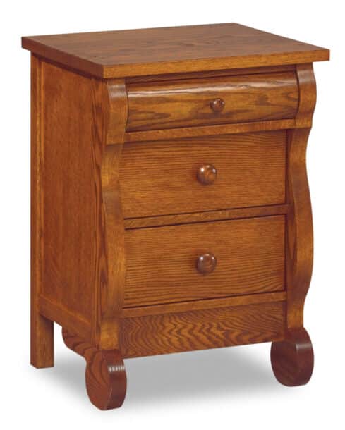 Old Classic Sleigh Narrow 3 Drawer Nightstand