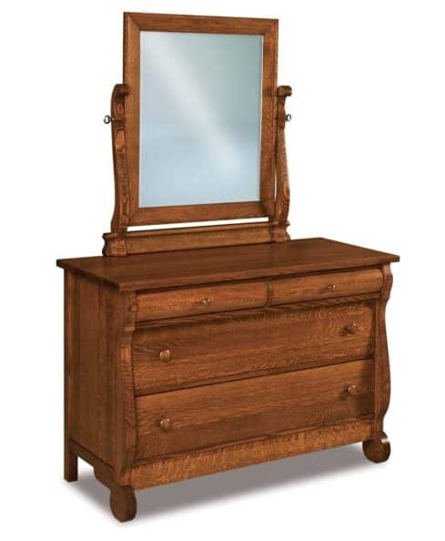 Old Classic Sleigh 4 Drawer Dresser with optional mirror (JRCS-030-1)