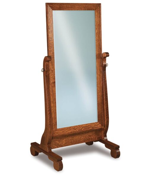 Old Classic Sleigh Beveled Cheval Mirror