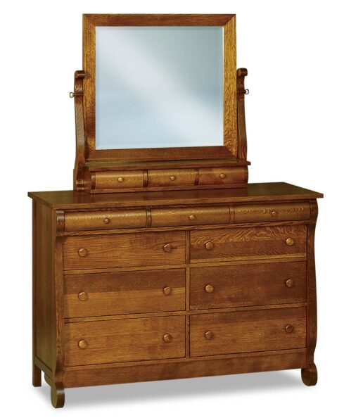 Old Classic Sleigh 7 Drawer Dresser with optional mirror (JRCS-030-3)