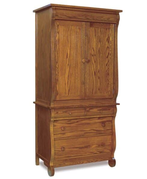 Old Classic Sleigh Narrow 4 Drawer 2 Door Armoire (2-Piece)