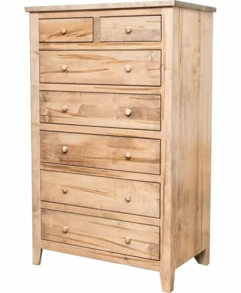 Amish Ridgecrest Mission 7 Drawer Chest of Drawers [Shown in Wormy Maple]