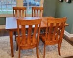 Dover Leg Table with Alexander Chairs in Hickory with a Golden Harvest finish [Amish Direct Furniture]