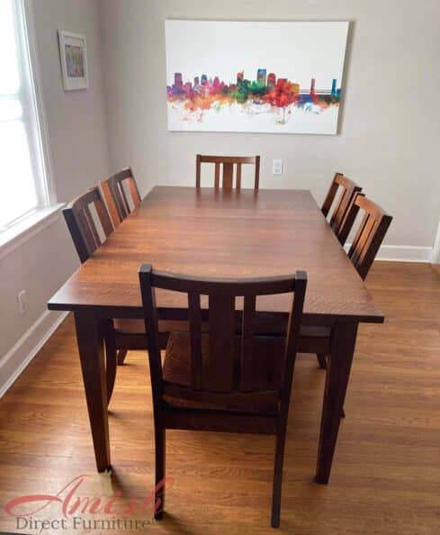Amish made Dover Leg Table with Econo Chairs [Customer's]