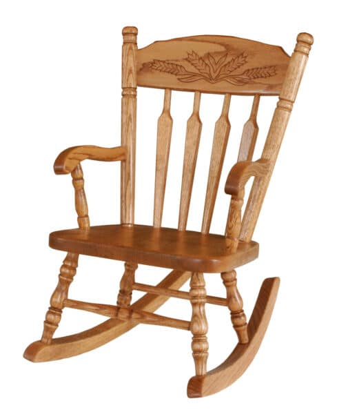 Child's Rocker with Wheat Post