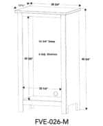 Mission Small Stereo Cabinet [Dimensions]