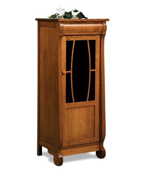 Old Classic Sleigh 1-Door Stereo Cabinet