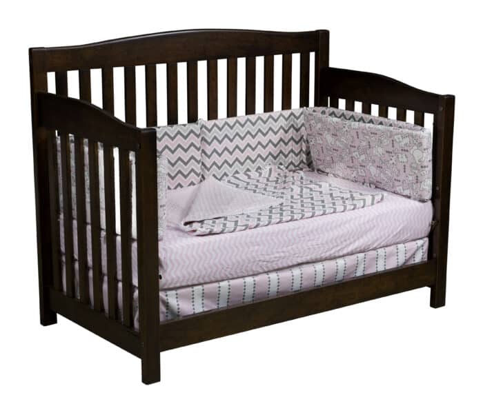 Amish Monterey Conversion Crib as a Day Bed [Shown in Brown Maple with an Old Museum finish]