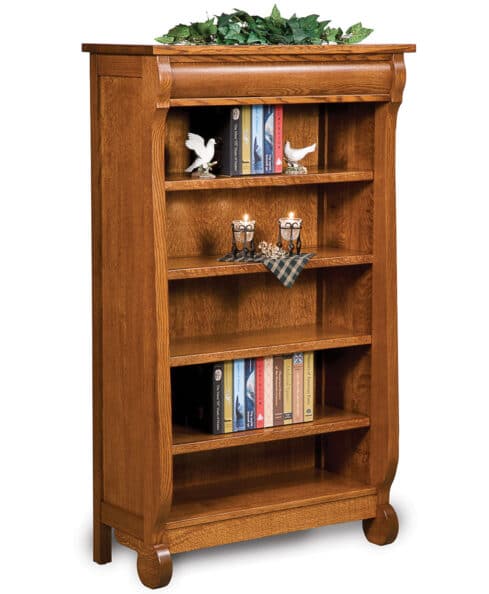 Old Classic Sleigh Amish Open Bookcase