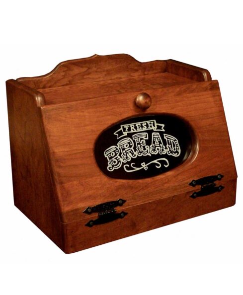 Amish Bread Box with Glass Front [Cherry]
