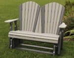 Amish Poly 5' Classic Glider [Shown in Dove Grey and Dark Grey]