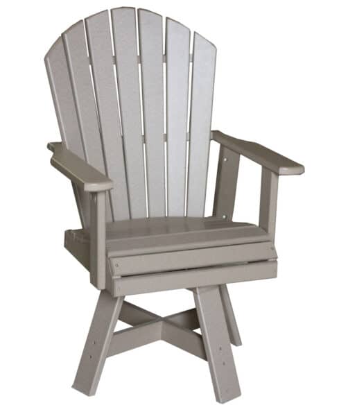 Amish Poly 20" Classic Swivel Chair [Shown in Weatherwood]