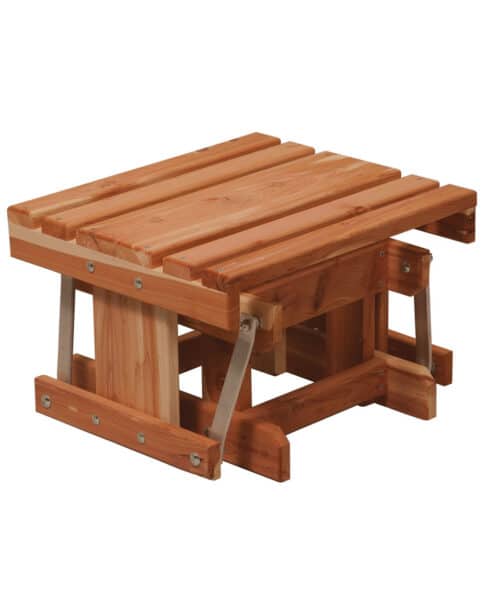 Outdoor Cedar Flat Top Gliding Footstool [Amish Direct Furniture]