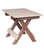 Amish Poly Folding End Table [Shown in Weatherwood and Tudor Brown]