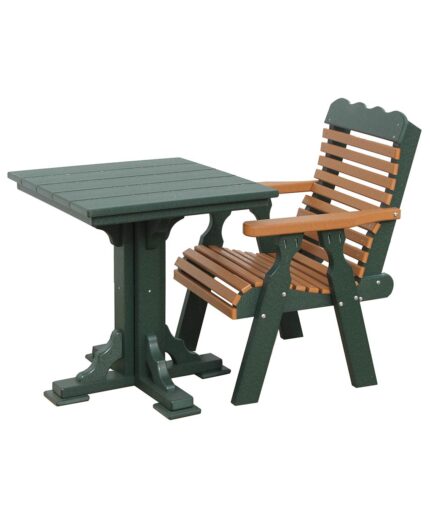 Poly 22" Plainback Chair [Shown in Green and Cedar]