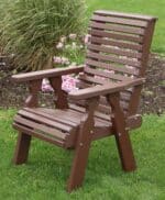 Amish Poly 22" Rollback Chair [Shown in Tudor Brown]