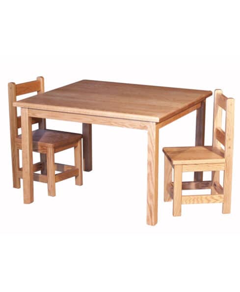 Child’s Rectangle Table with Two Chairs