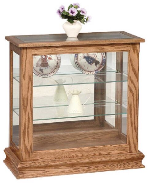 Console Picture Frame Curio with Sliding Door