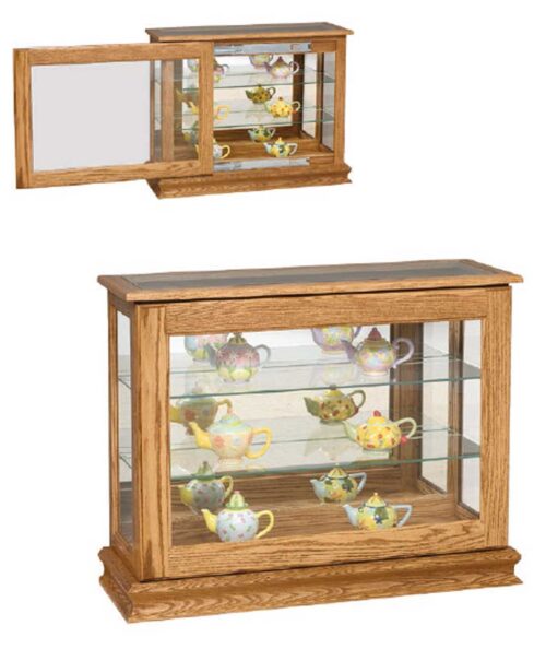 Small Console Curio with Sliding Door