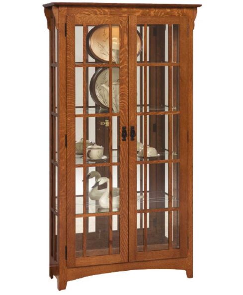 Mission Double Door with Mullion Sides Curio