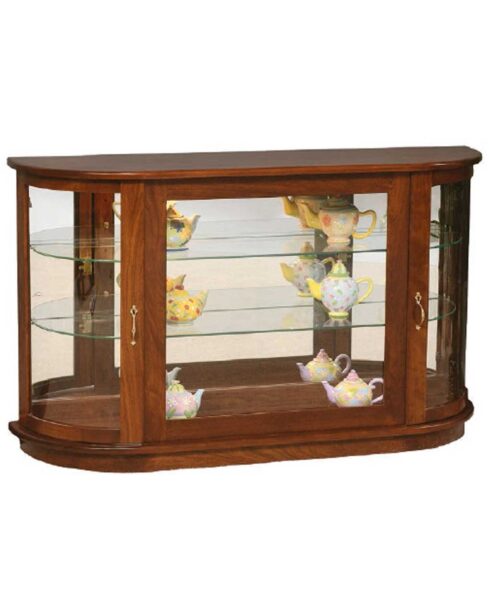 Large Console Curio with Round Doors