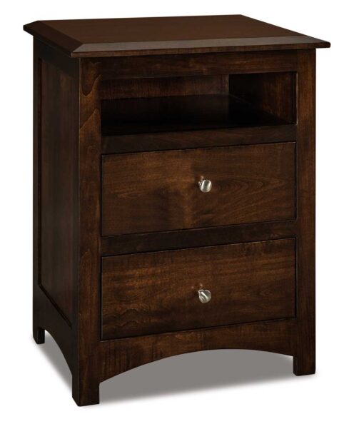 Finland 2 Drawer Nightstand with Opening