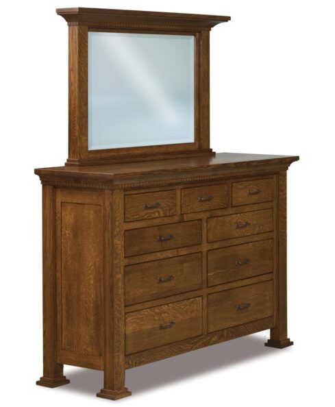 Empire 9 Drawer Dresser with optional mirror (JRE-030)