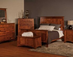 Amish made Boulder Creek Bedroom Collection [Shown in Rustic Hickory with a Michael's Cherry stain]