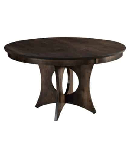 Amish Silverton Pedestal Table [Brown Maple with a Dark Knight finish]