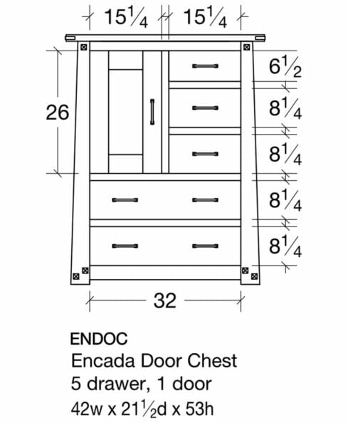 Encada Gentleman's Door Chest [ENDOC Dimensions]
