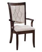 Amish Chelsea Arm Chair [Brown Maple with C2-6 Natural Crypton Fabric and Briar finish]