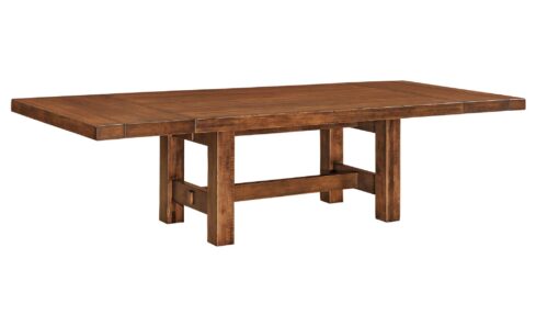 Wellington Amish Trestle Table [With Leafs]