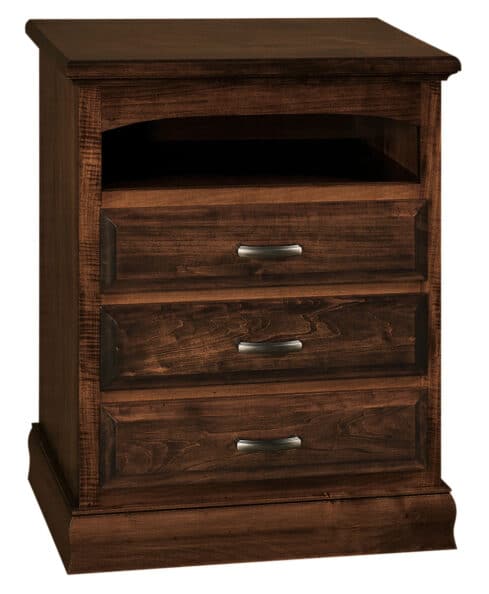Adrianna Amish 3 Drawer Nightstand with Opening