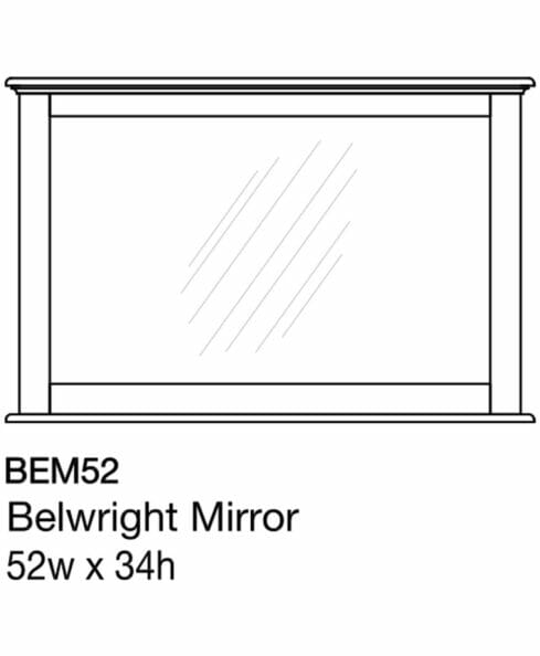 Belwright Mirror [BEM52 Dimensions]