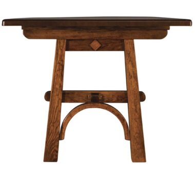 Eastwood Trestle Table [Leg detail showing arched brace & mullion]