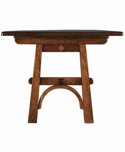 Eastwood Trestle Table [Leg detail showing arched brace & mullion]